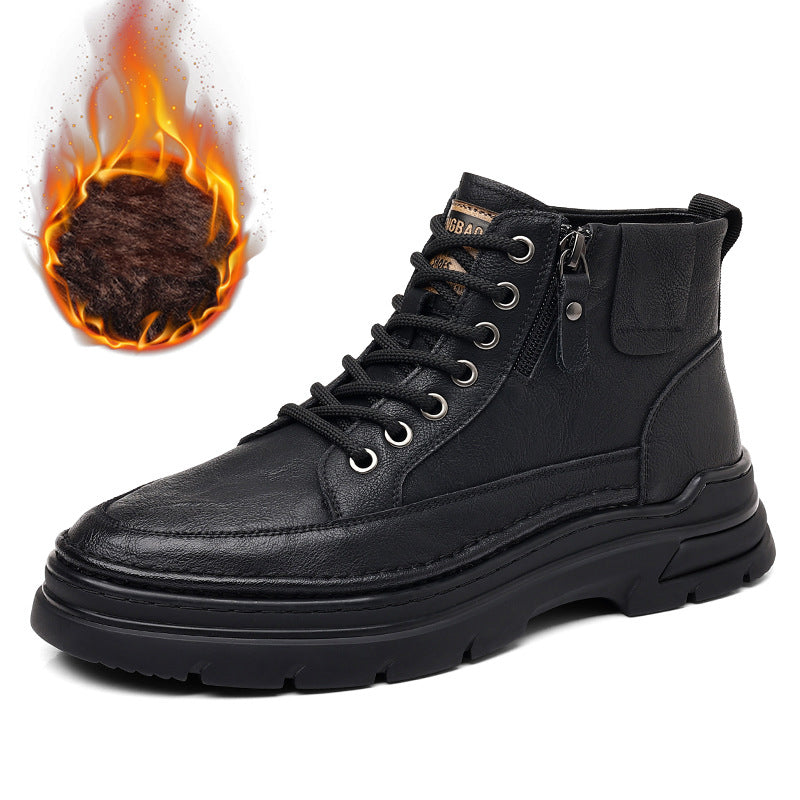 Men’s Rugged Plush-lined Ankle Boots（50% OFF）