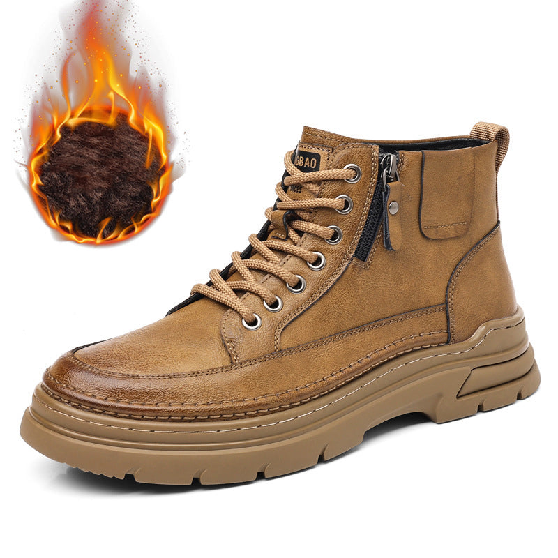 Men’s Rugged Plush-lined Ankle Boots（50% OFF）