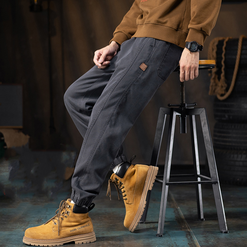 Men's Winter Casual Plush-Lined Cargo Jogger Pants
