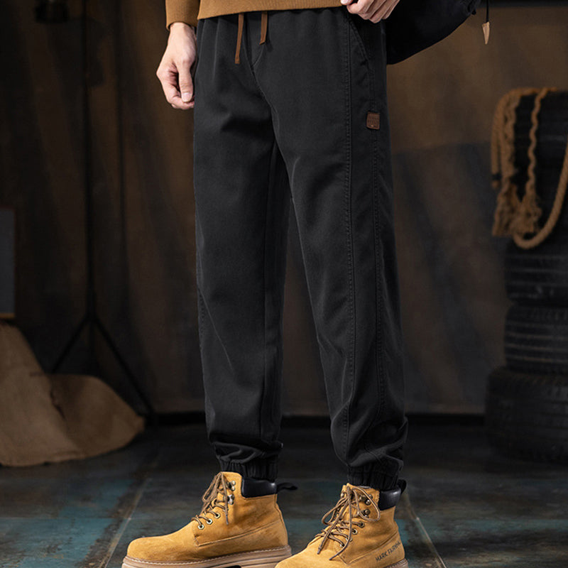 Men's Winter Casual Plush-Lined Cargo Jogger Pants