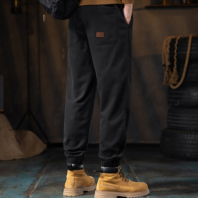 Men's Winter Casual Plush-Lined Cargo Jogger Pants