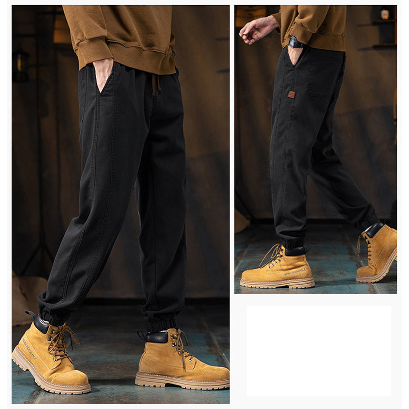 Men's Winter Casual Plush-Lined Cargo Jogger Pants