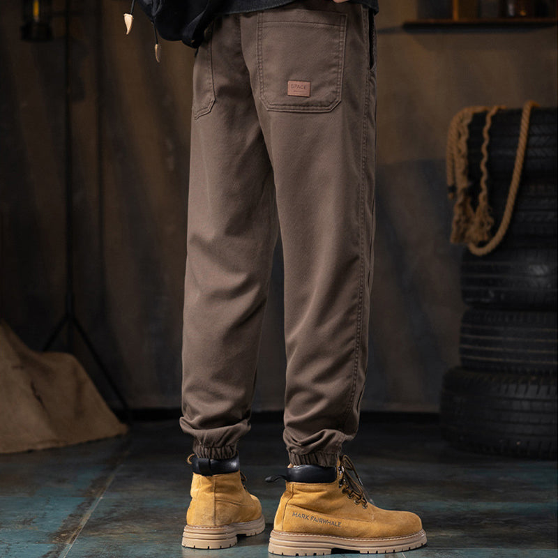 Men's Winter Casual Plush-Lined Cargo Jogger Pants