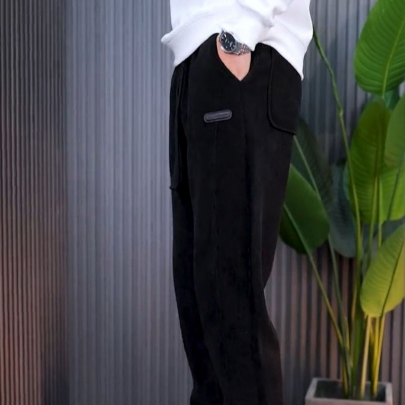 Men's Warm Drawstring Relaxed Sweatpants