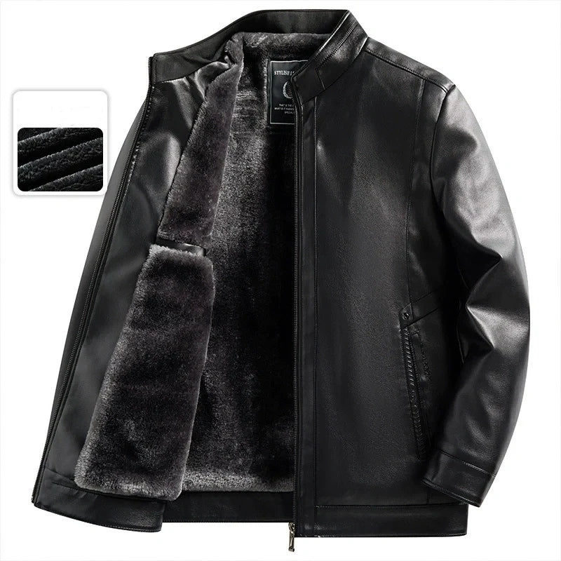 Men's Casual PU Leather Jacket（50% OFF）