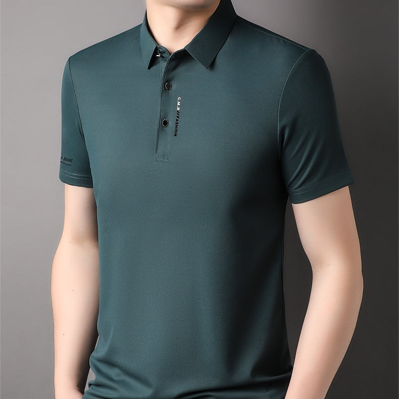Men's Short Sleeve Slim Fit Collared T-Shirt