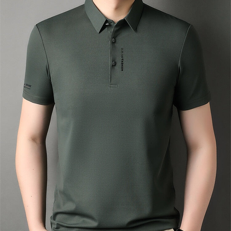 Men's Short Sleeve Slim Fit Collared T-Shirt