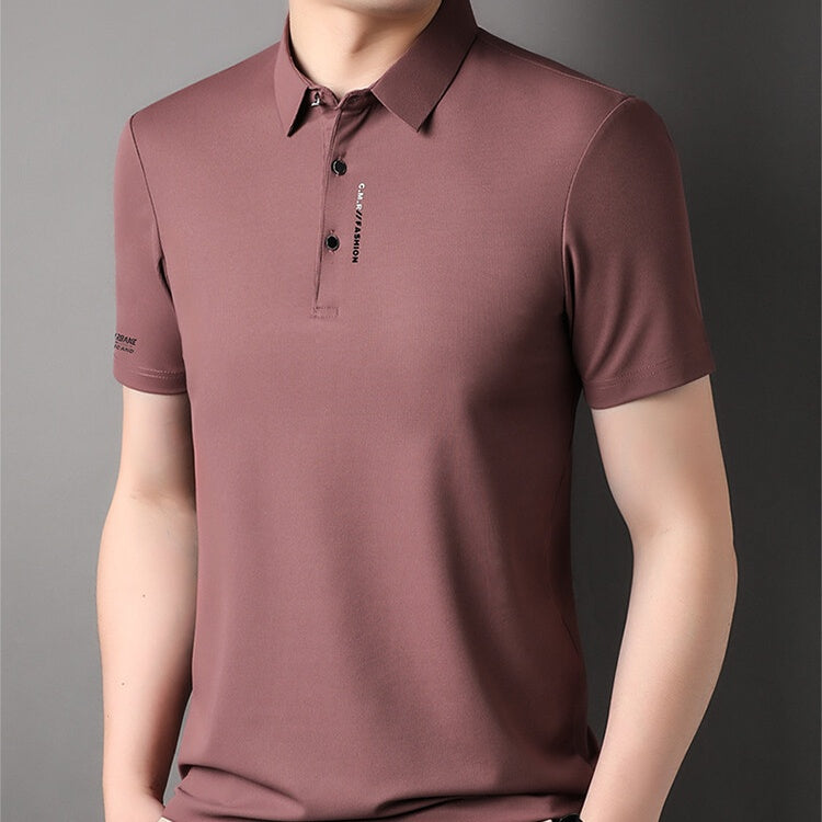 Men's Short Sleeve Slim Fit Collared T-Shirt