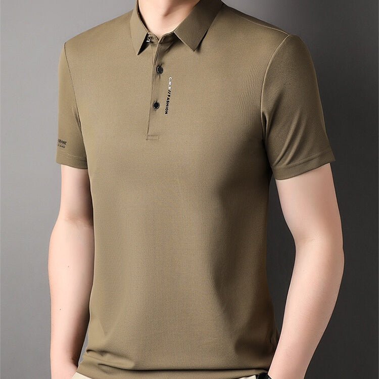 Men's Short Sleeve Slim Fit Collared T-Shirt