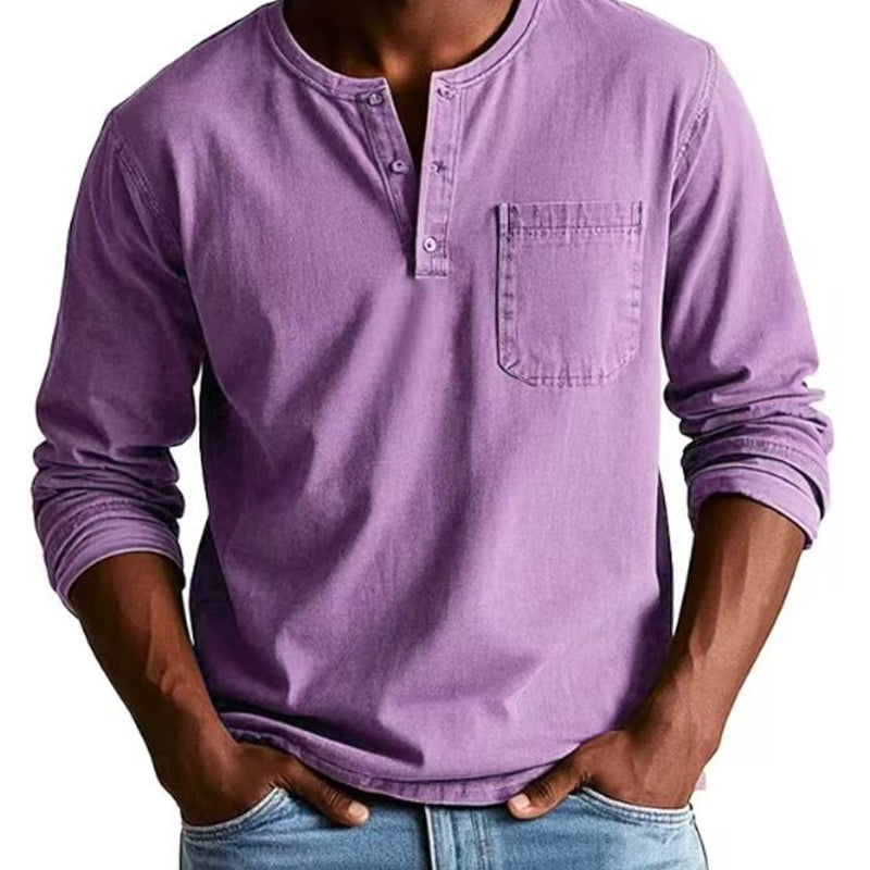 🔥 HOT SALE 50% OFF🔥Men's Fashion Vintage Distressed Pocket Long-Sleeve Shirt