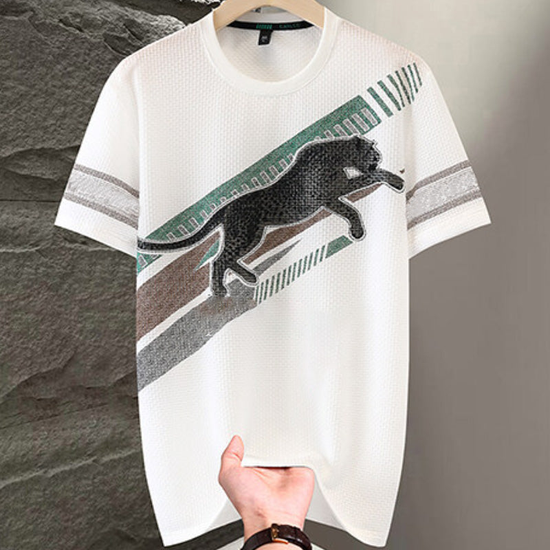 👔2025 Men's Wardrobe🎁Printed Round Neck Short Sleeve T-shirt