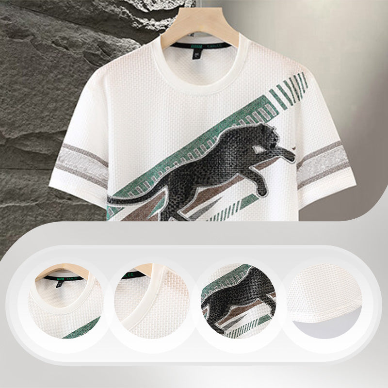 👔2025 Men's Wardrobe🎁Printed Round Neck Short Sleeve T-shirt