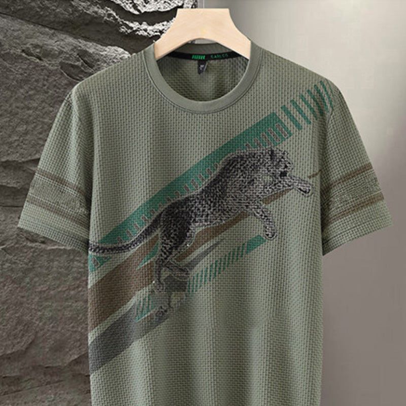 👔2025 Men's Wardrobe🎁Printed Round Neck Short Sleeve T-shirt