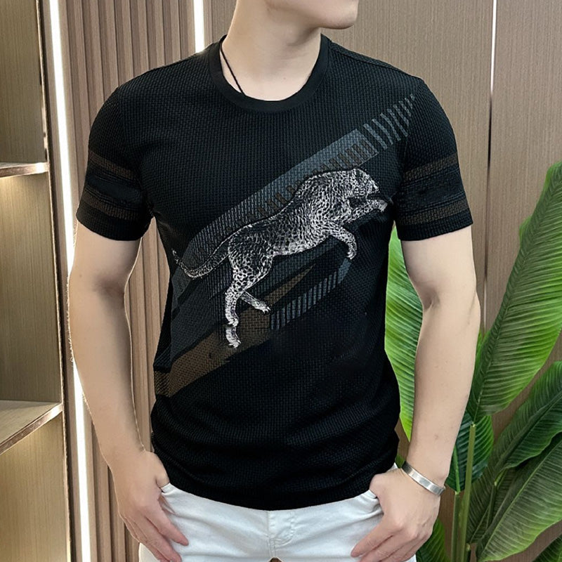 👔2025 Men's Wardrobe🎁Printed Round Neck Short Sleeve T-shirt