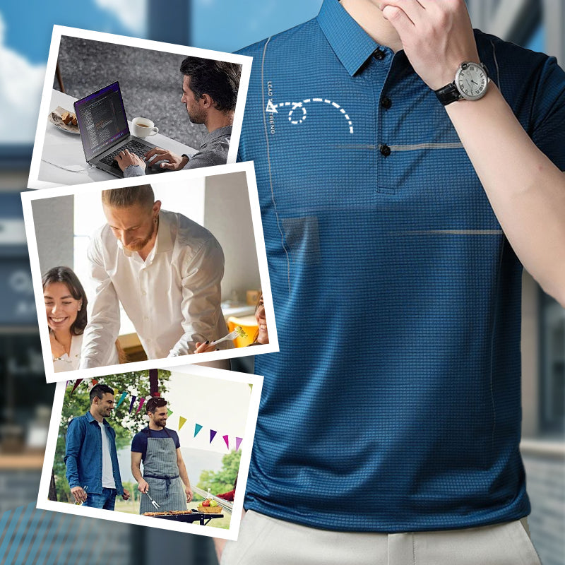 ⏳ Limited time 50% off! 💥Men's Loose Cool Breathable Lapel T-Shirt