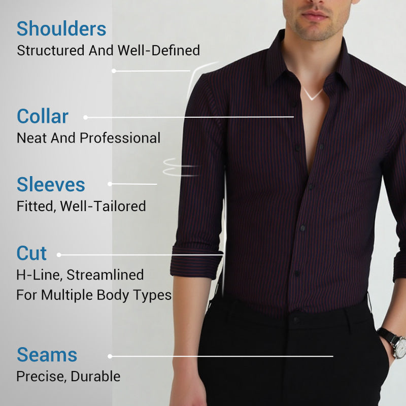 👑Fliwos® Men's Breathable Wrinkle-Free Striped Shirt