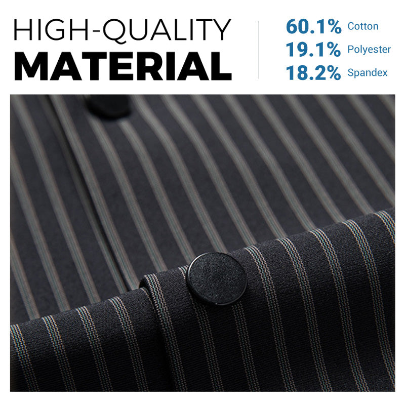 👑Fliwos® Men's Breathable Wrinkle-Free Striped Shirt
