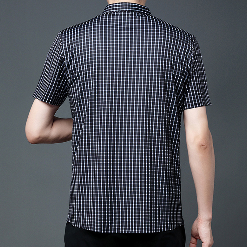 👑Men's Business Casual Short Sleeve Plaid Shirt