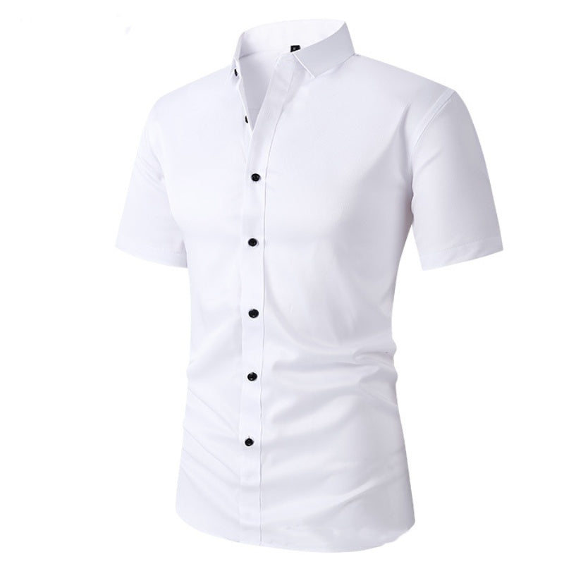 🔥Summer Special🔥Men's Stretch Short Sleeve Dress Shirt