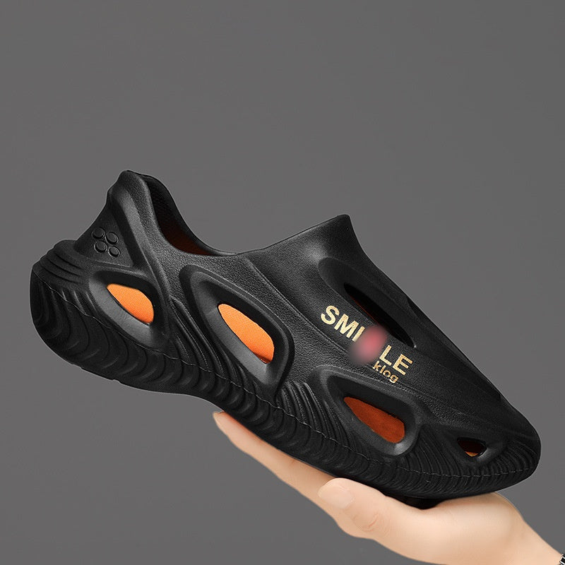 🏖️Summer Exclusive-Men's Thick Bottom Hollow Outdoor Slippers✨