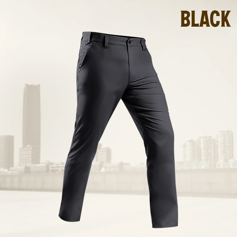 Men's Casual Solid Color Elastic Waistband Pants