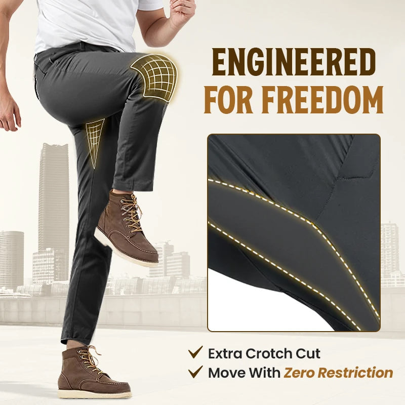 Men's Casual Solid Color Elastic Waistband Pants