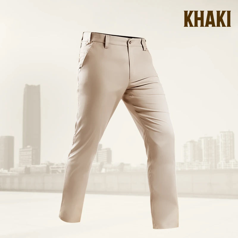 Men's Casual Solid Color Elastic Waistband Pants