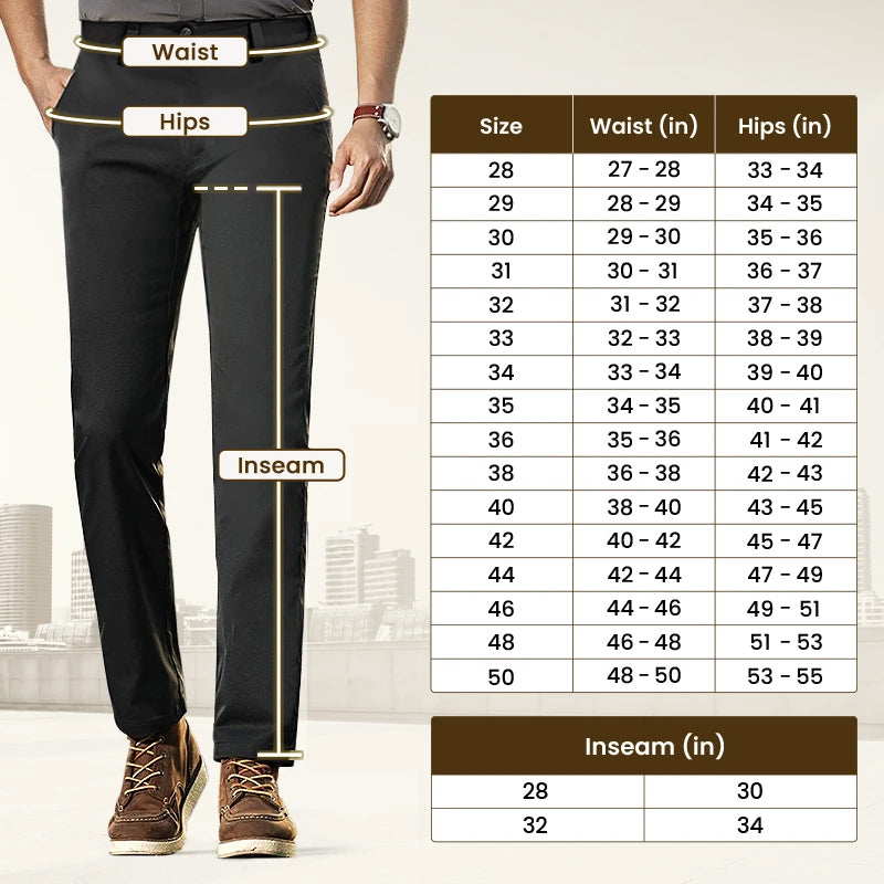 Men's Casual Solid Color Elastic Waistband Pants