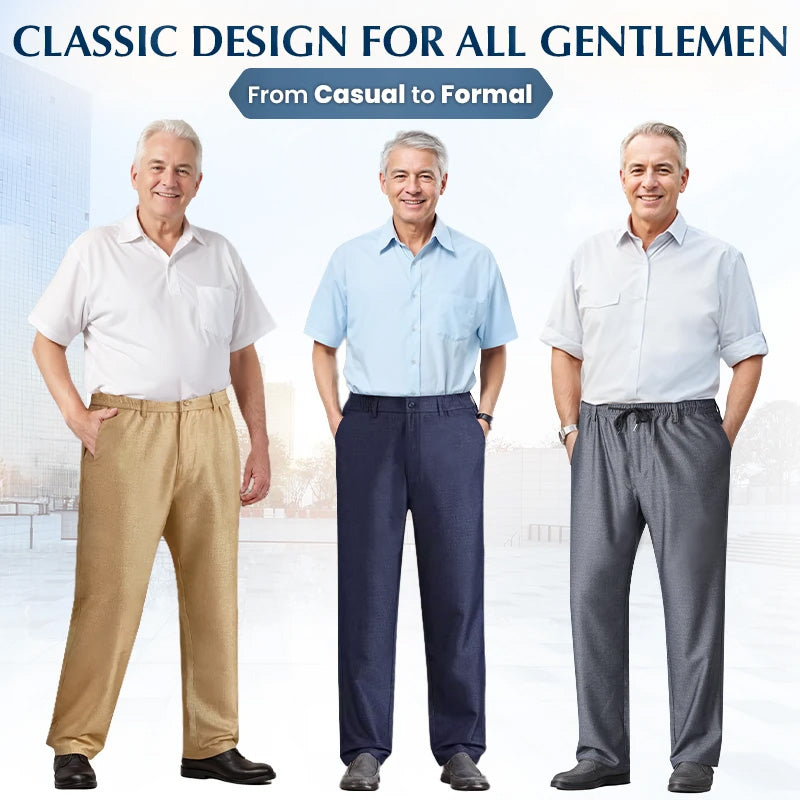 Stretch Comfort High Waist Ice-Silk Pants