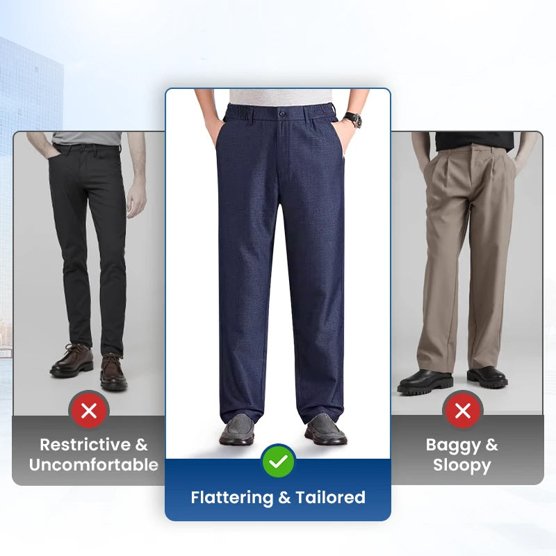 Stretch Comfort High Waist Ice-Silk Pants