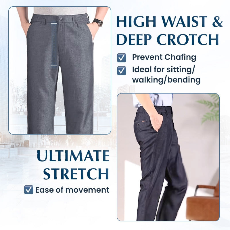 Stretch Comfort High Waist Ice-Silk Pants