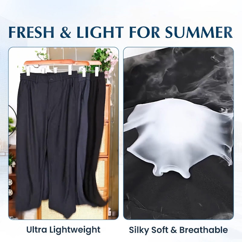 Stretch Comfort High Waist Ice-Silk Pants