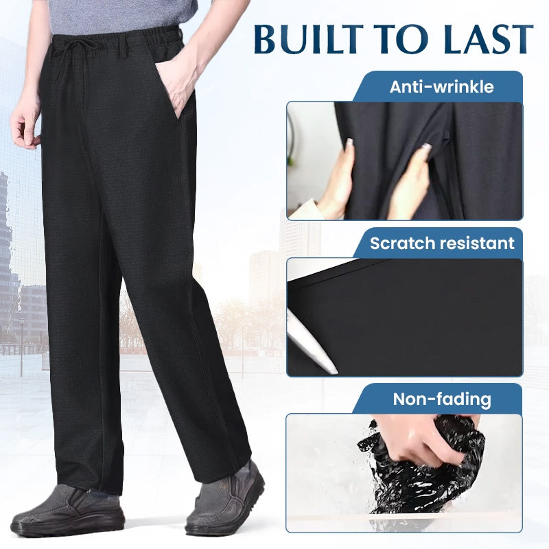 Stretch Comfort High Waist Ice-Silk Pants