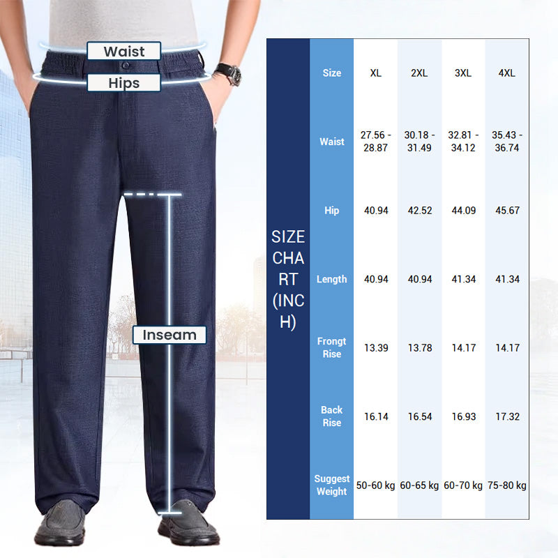 Stretch Comfort High Waist Ice-Silk Pants