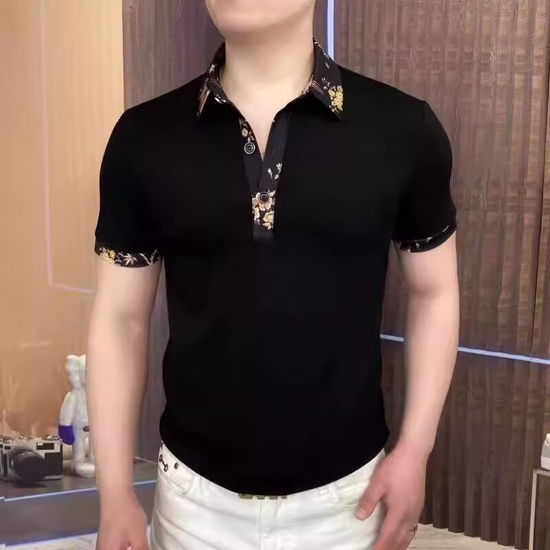 Men's Casual Printed Short-Sleeve Shirt