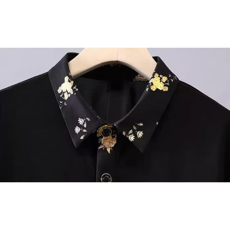 Men's Casual Printed Short-Sleeve Shirt