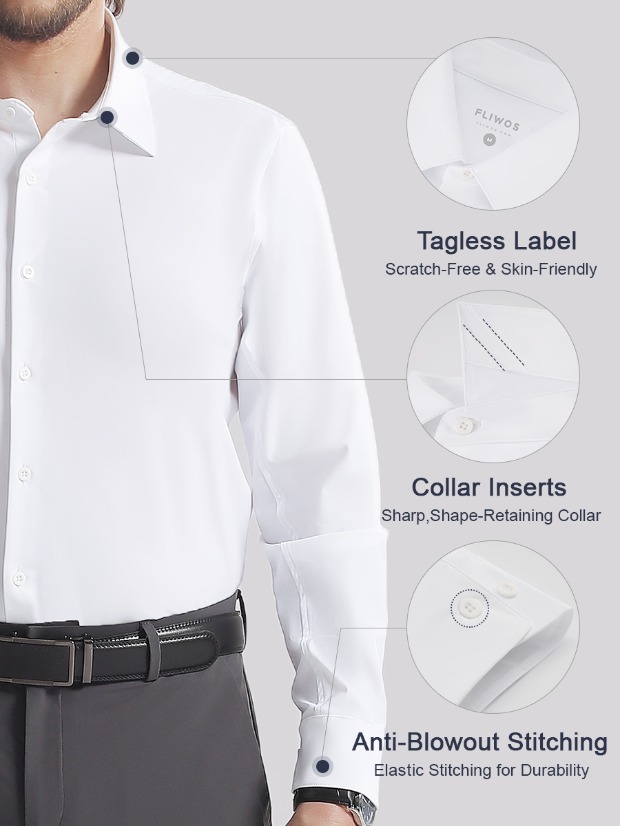 👑Fliwos Men's TriProof Stretch Iron-free Shirts