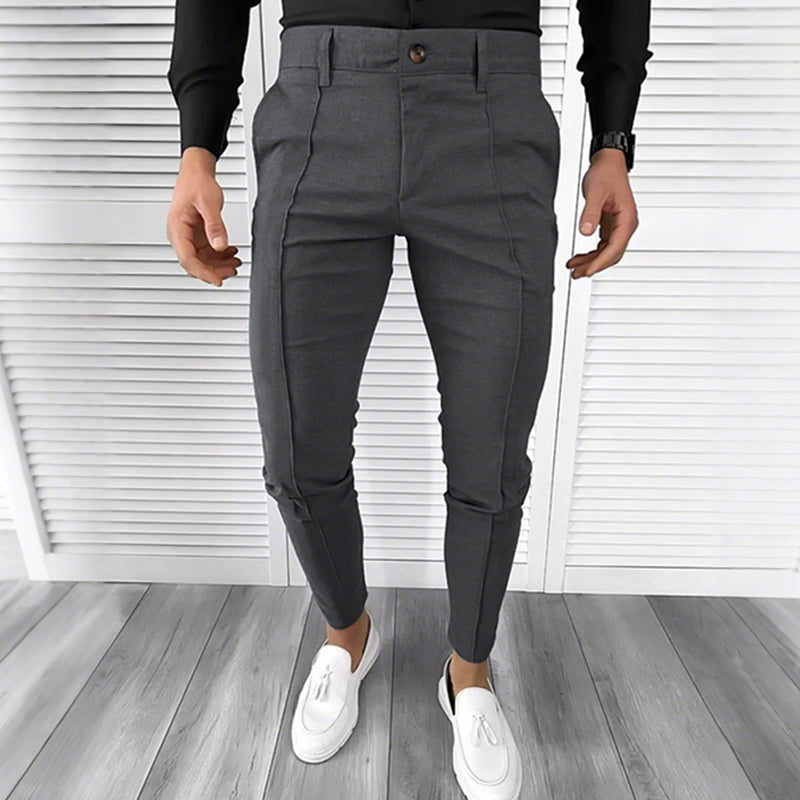 Men’s Casual Solid Color Dress Pants