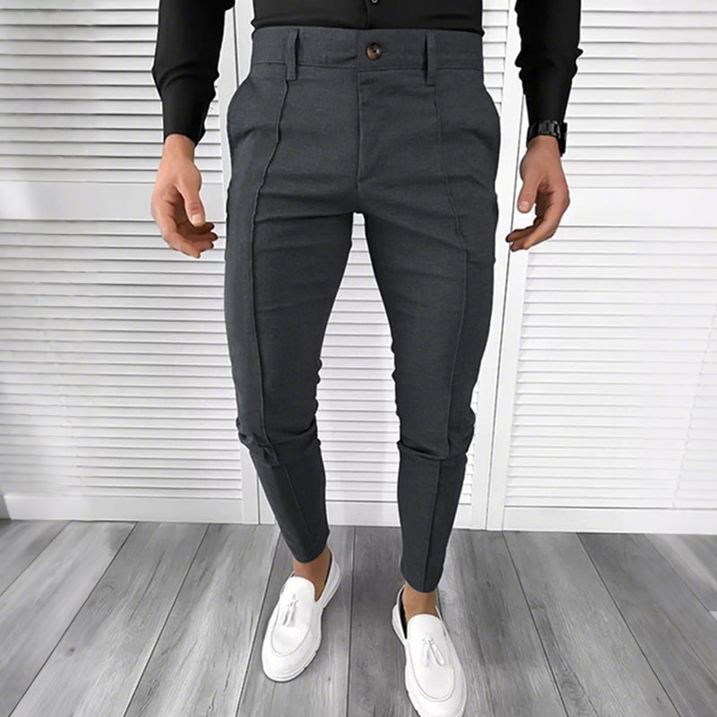 Men’s Casual Solid Color Dress Pants