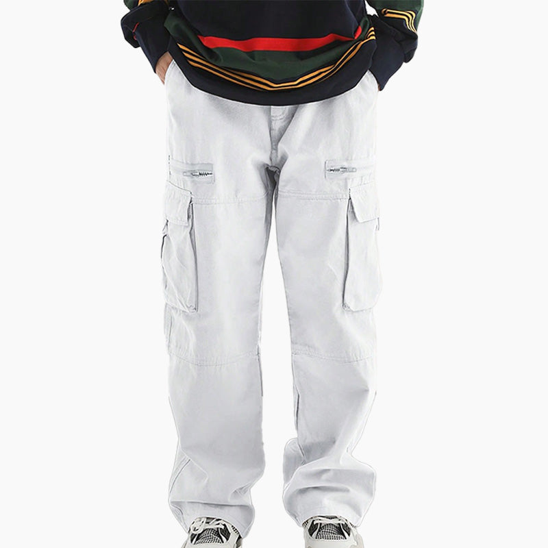 Men’s Trendy Loose Fit Pants with Multi-Pocket