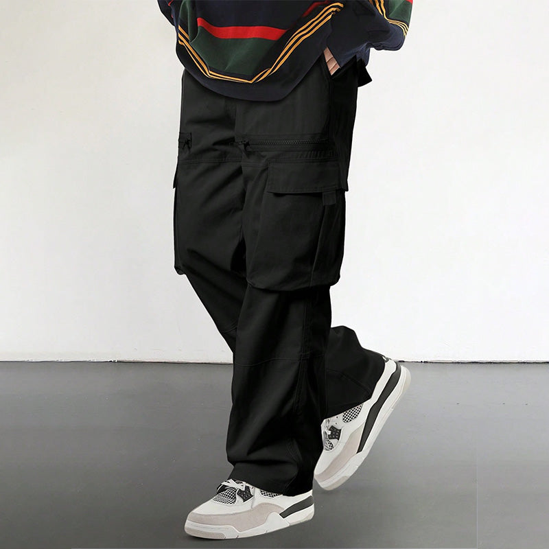 Men’s Trendy Loose Fit Pants with Multi-Pocket
