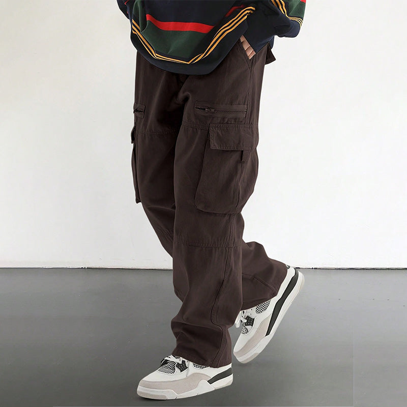 Men’s Trendy Loose Fit Pants with Multi-Pocket