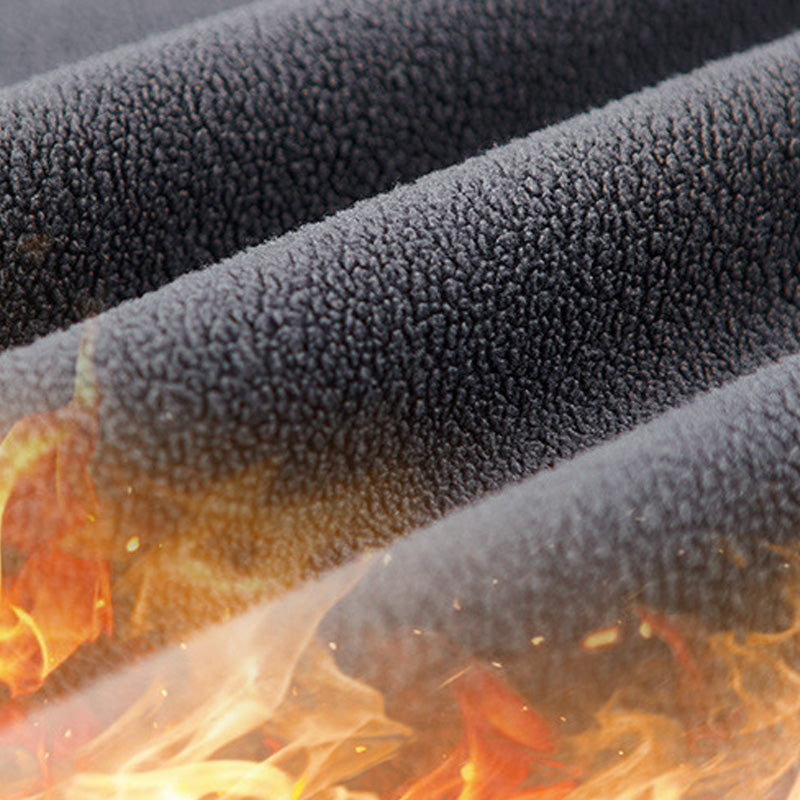 Men's Warm Solid Half Zip Long-Sleeve Tops