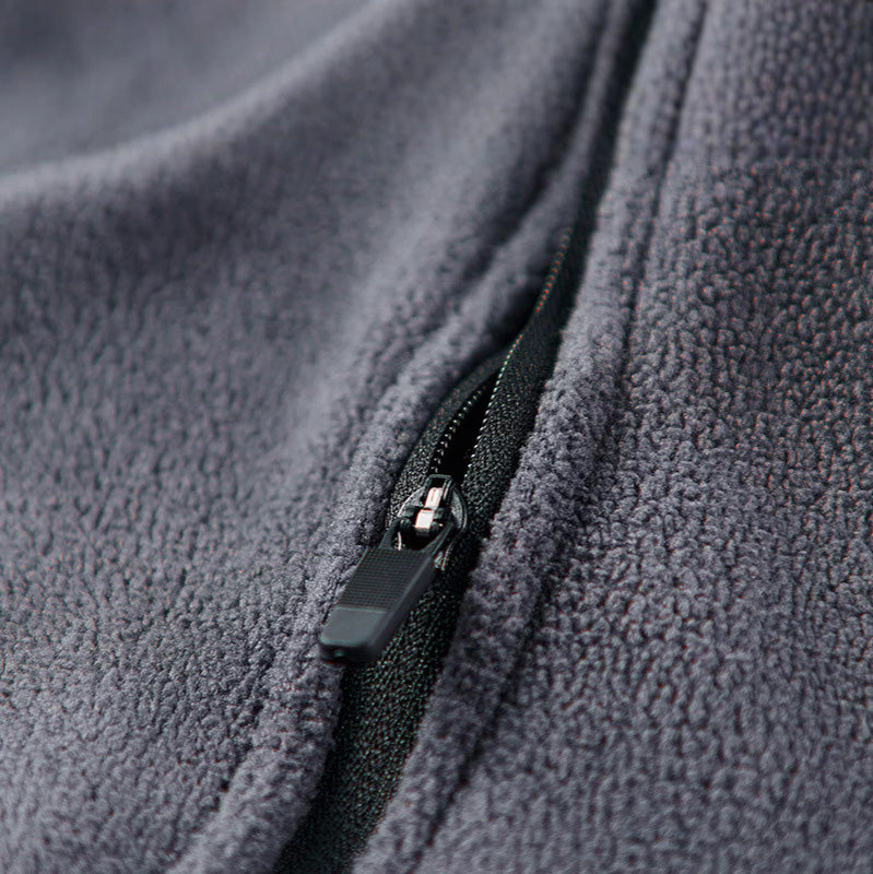 Men's Warm Solid Half Zip Long-Sleeve Tops