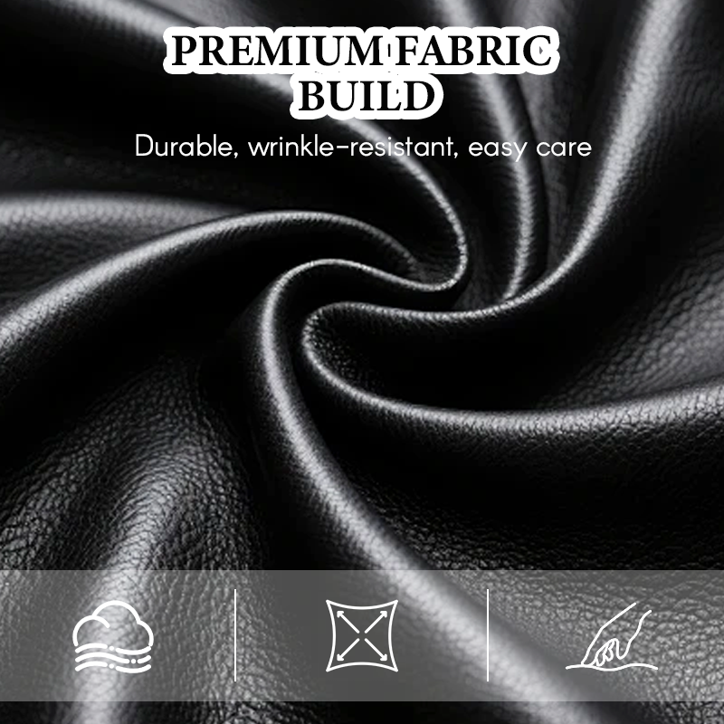 Men's Mid-Length Faux Leather Coat