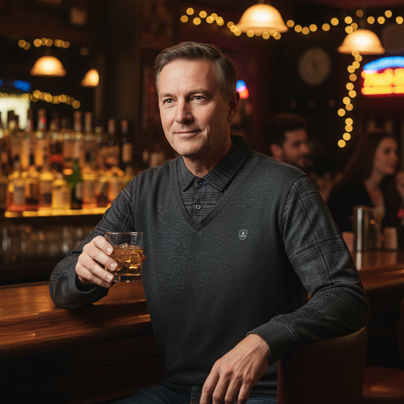 👕 60% OFF! 📢 Men's Plaid Mock 2-Piece Top – Stylish & Comfortable ✨