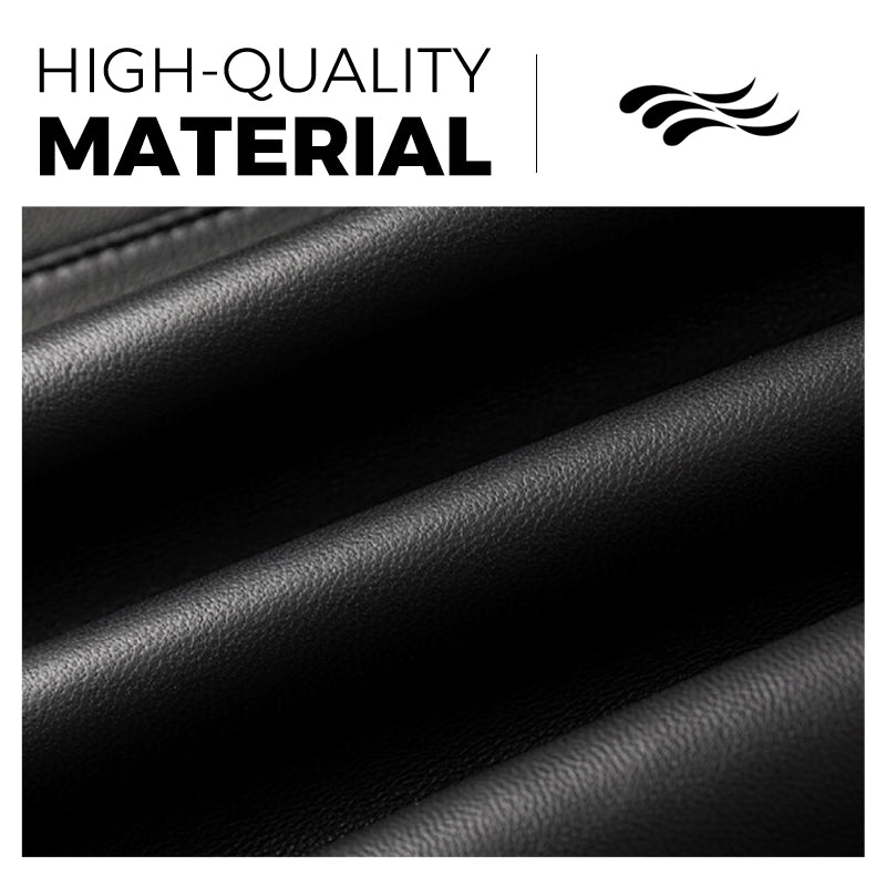 Men's Fashion Barley-Weave Leather Jacket