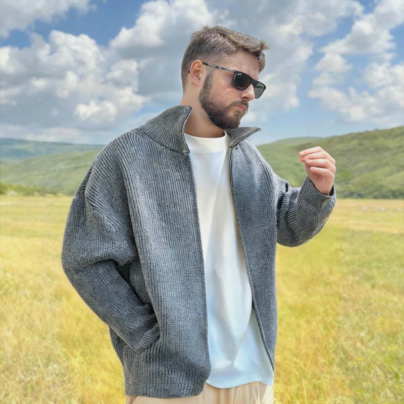 Men's Full Zip Cardigan Sweater